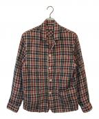 45Rフォーティファイブ・アール）の古着「インドリネンマドラスの9084 4ポケットシャツ」｜レッド×ネイビー