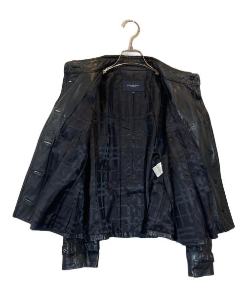 BURBERRY LONDON（バーバリーロンドン）BURBERRY LONDON (バーバリーロンドン) ラムレザーブルゾン ブラック サイズ:SIZE Mの古着・服飾アイテム