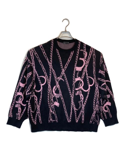 LAD MUSICIAN（ラッドミュージシャン）LAD MUSICIAN (ラッドミュージシャン) 手錠柄 ニット ブラック サイズ:SIZE 44の古着・服飾アイテム
