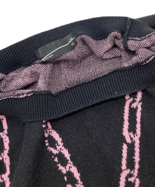 LAD MUSICIAN（ラッドミュージシャン）LAD MUSICIAN (ラッドミュージシャン) 手錠柄 ニット ブラック サイズ:SIZE 44の古着・服飾アイテム