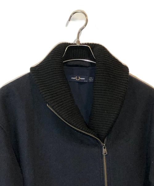 FRED PERRY（フレッドペリー）FRED PERRY (フレッドペリー) Chunky Rib Jacket ブラック サイズ:UK10の古着・服飾アイテム
