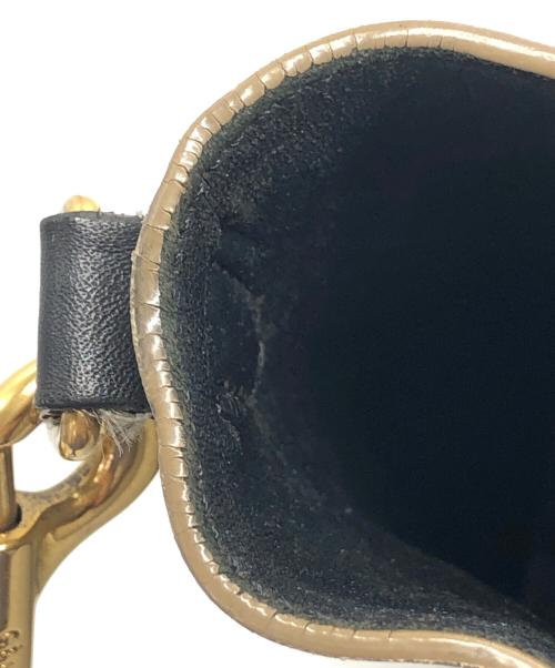 CELINE（セリーヌ）CELINE (セリーヌ) ナノショッパーレザー2WAYバッグ ベージュ×ブラックの古着・服飾アイテム