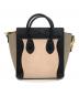 CELINE (セリーヌ) ナノショッパーレザー2WAYバッグ ベージュ×ブラック：65000円