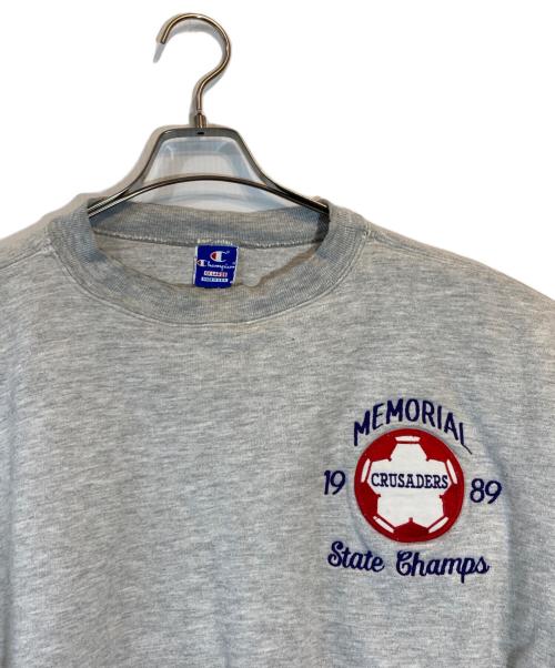 Champion（チャンピオン）Champion (チャンピオン) 刺繍ダブルフェイススウェット グレー サイズ:SIZE XXLの古着・服飾アイテム