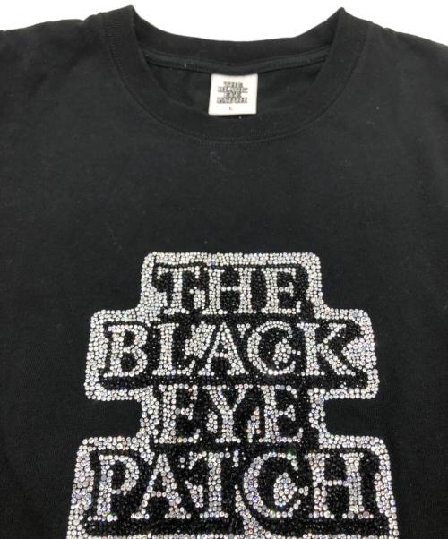 THE BLACK EYE PATCH（ブラックアイパッチ）THE BLACK EYE PATCH (ブラックアイパッチ) ラインストーンロゴTシャツ ブラック サイズ:SIZE Lの古着・服飾アイテム