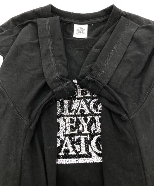THE BLACK EYE PATCH（ブラックアイパッチ）THE BLACK EYE PATCH (ブラックアイパッチ) ラインストーンロゴTシャツ ブラック サイズ:SIZE Lの古着・服飾アイテム