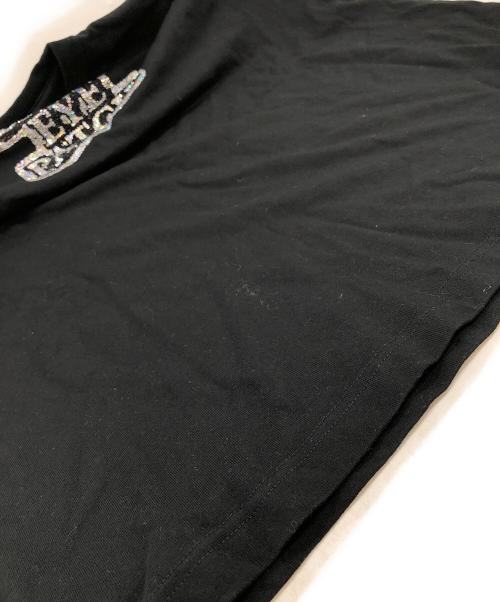 THE BLACK EYE PATCH（ブラックアイパッチ）THE BLACK EYE PATCH (ブラックアイパッチ) ラインストーンロゴTシャツ ブラック サイズ:SIZE Lの古着・服飾アイテム