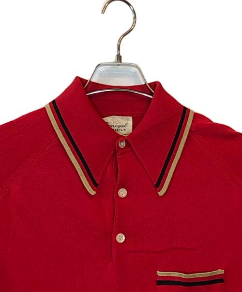 Done gal（ドニゴール）Done gal (ドニゴール) ニットポロシャツ レッド サイズ:Mの古着・服飾アイテム