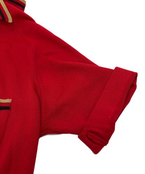 Done gal（ドニゴール）Done gal (ドニゴール) ニットポロシャツ レッド サイズ:Mの古着・服飾アイテム