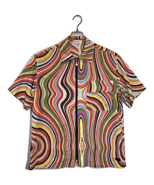 PAUL SMITH（ポールスミス）Paul Smith (ポールスミス) マーブルジップシャツ マルチカラー サイズ:SIZE Lの古着・服飾アイテム