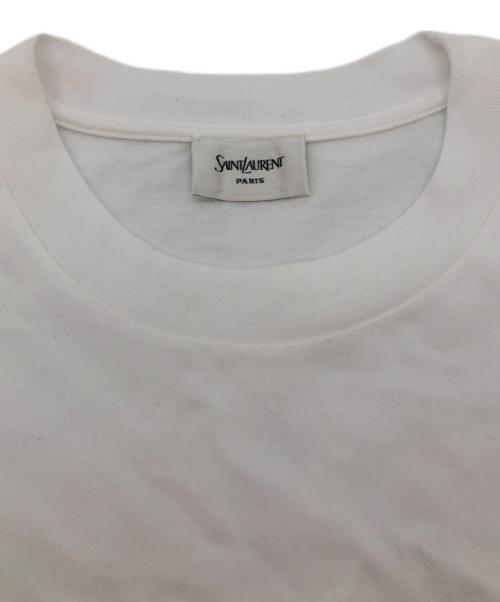 Saint Laurent Paris（サンローランパリ）Saint Laurent Paris (サンローランパリ) パッチロゴTシャツ ホワイト サイズ:SIZE Sの古着・服飾アイテム