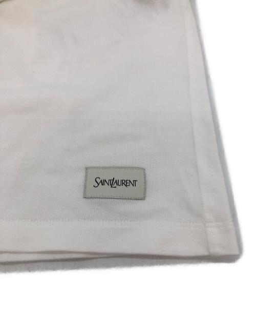 Saint Laurent Paris（サンローランパリ）Saint Laurent Paris (サンローランパリ) パッチロゴTシャツ ホワイト サイズ:SIZE Sの古着・服飾アイテム
