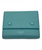 CELINEセリーヌ）の古着「フラップ スモール フォールデッド」｜グリーン