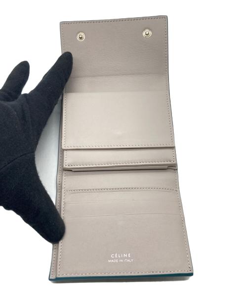 CELINE（セリーヌ）CELINE (セリーヌ) フラップ スモール フォールデッド グリーン サイズ:下記参照の古着・服飾アイテム