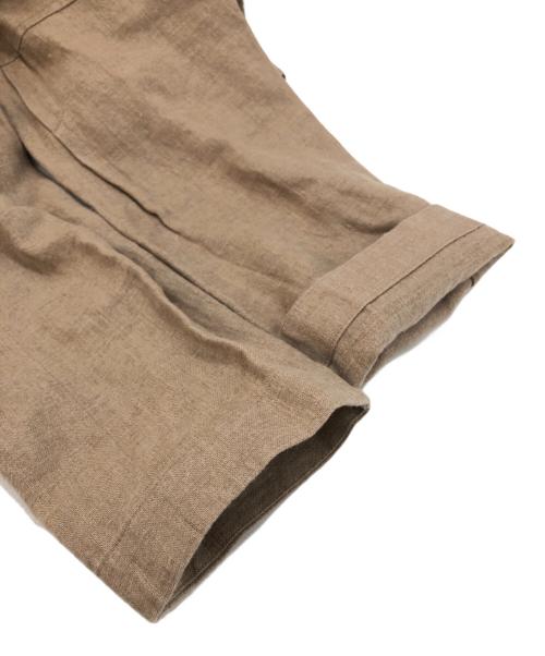 magali（マガリ）magali (マガリ) ブラッシュドベルギーリネンギャザーワンピース ベージュ サイズ:不明の古着・服飾アイテム