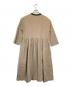 magali (マガリ) ブラッシュドベルギーリネンギャザーワンピース ベージュ サイズ:不明：14000円