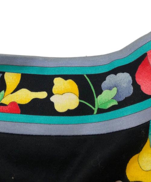 LEONARD（レオナール）LEONARD (レオナール) 花柄ノーカラージャケット ブラック サイズ:SIZE Lの古着・服飾アイテム