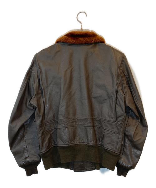 U'S NAVY（ユーエスネイビー）U'S NAVY (ユーエスネイビー) G-1 レザーフライトジャケット ブラウン サイズ:４２の古着・服飾アイテム