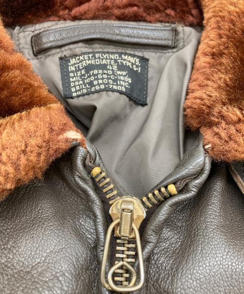 U'S NAVY（ユーエスネイビー）U'S NAVY (ユーエスネイビー) G-1 レザーフライトジャケット ブラウン サイズ:４２の古着・服飾アイテム