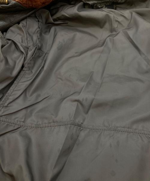 U'S NAVY（ユーエスネイビー）U'S NAVY (ユーエスネイビー) G-1 レザーフライトジャケット ブラウン サイズ:４２の古着・服飾アイテム