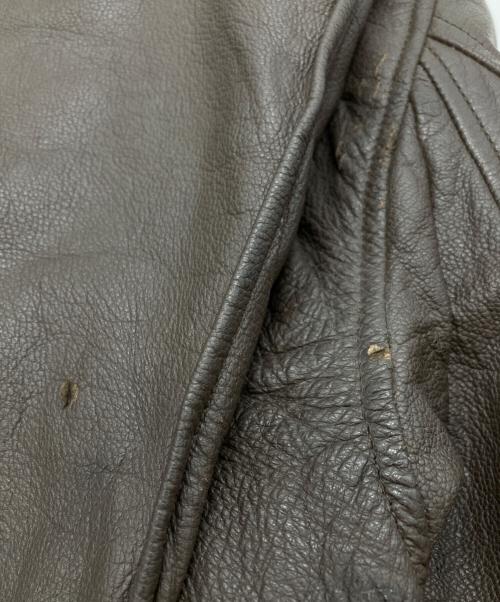 U'S NAVY（ユーエスネイビー）U'S NAVY (ユーエスネイビー) G-1 レザーフライトジャケット ブラウン サイズ:４２の古着・服飾アイテム