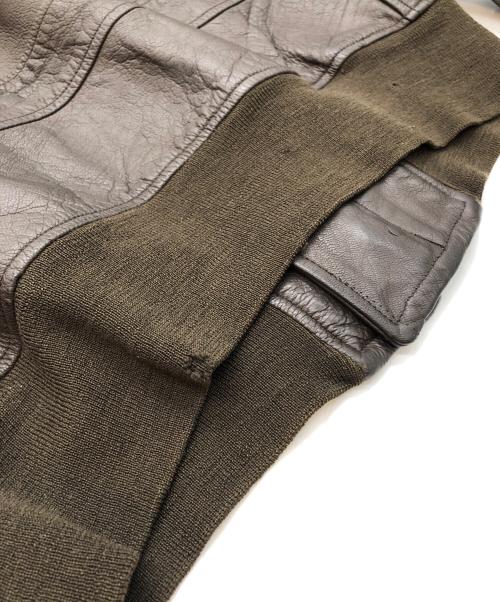 U'S NAVY（ユーエスネイビー）U'S NAVY (ユーエスネイビー) G-1 レザーフライトジャケット ブラウン サイズ:４２の古着・服飾アイテム