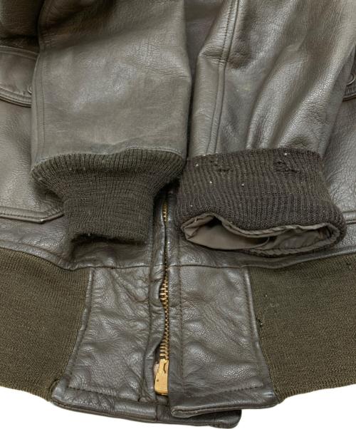U'S NAVY（ユーエスネイビー）U'S NAVY (ユーエスネイビー) G-1 レザーフライトジャケット ブラウン サイズ:４２の古着・服飾アイテム