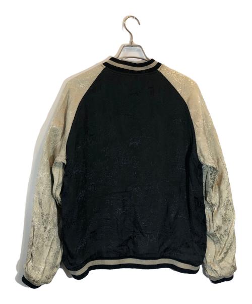 花旅楽団（ハナタビガクダン）花旅楽団 (ハナタビガクダン) リバーシンブルスカジャン ブラック×オリーブ サイズ:SIZE Lの古着・服飾アイテム