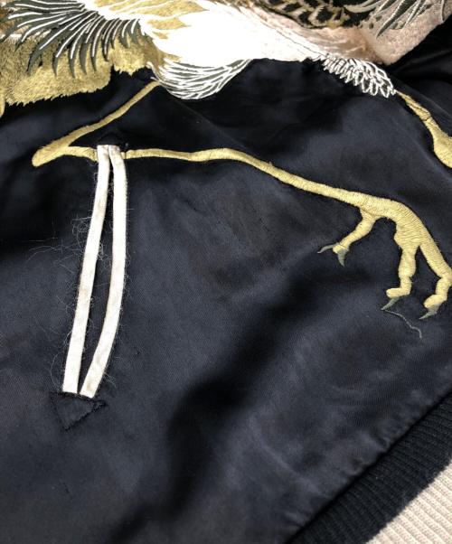 花旅楽団（ハナタビガクダン）花旅楽団 (ハナタビガクダン) リバーシンブルスカジャン ブラック×オリーブ サイズ:SIZE Lの古着・服飾アイテム