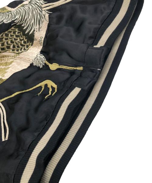 花旅楽団（ハナタビガクダン）花旅楽団 (ハナタビガクダン) リバーシンブルスカジャン ブラック×オリーブ サイズ:SIZE Lの古着・服飾アイテム