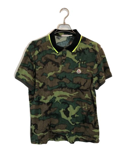 MONCLER（モンクレール）MONCLER (モンクレール) MAGLIA POLO MANICA CORTA グリーン×ブラウン サイズ:SIZE XLの古着・服飾アイテム