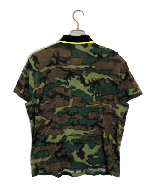 MONCLER（モンクレール）MONCLER (モンクレール) MAGLIA POLO MANICA CORTA グリーン×ブラウン サイズ:SIZE XLの古着・服飾アイテム