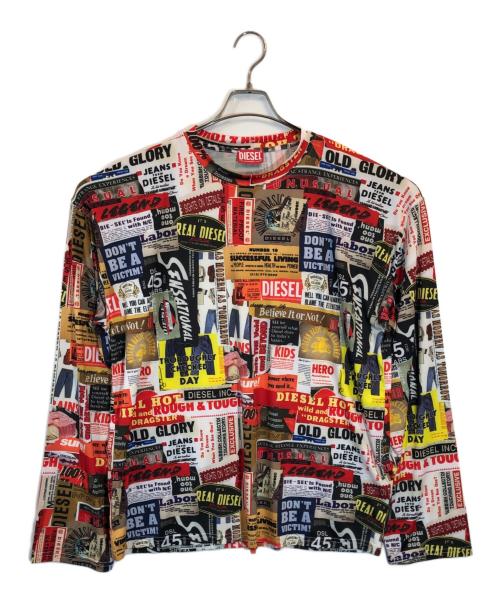 DIESEL（ディーゼル）DIESEL (ディーゼル) マルチロゴカットソー レッド サイズ:SIZE L 未使用品の古着・服飾アイテム