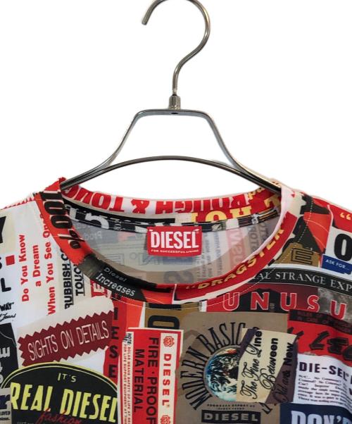 DIESEL（ディーゼル）DIESEL (ディーゼル) マルチロゴカットソー レッド サイズ:SIZE L 未使用品の古着・服飾アイテム