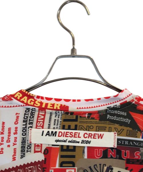 DIESEL（ディーゼル）DIESEL (ディーゼル) マルチロゴカットソー レッド サイズ:SIZE L 未使用品の古着・服飾アイテム