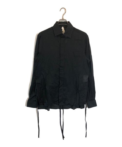 SOSHIOTSUKI（ソウシ オオツキ）SOSHIOTSUKI (ソウシ オオツキ) HE KIMONO BREASTED SHIRT ブラック サイズ:SIZE 46の古着・服飾アイテム