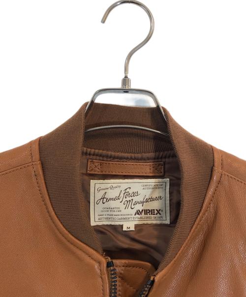 AVIREX（アヴィレックス）AVIREX (アヴィレックス) 40th ANNIV LEATHER MA-1 ブラウン サイズ:SIZE Mの古着・服飾アイテム