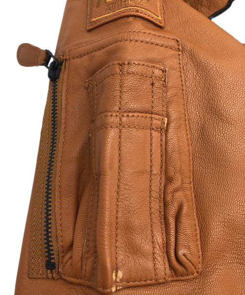 AVIREX（アヴィレックス）AVIREX (アヴィレックス) 40th ANNIV LEATHER MA-1 ブラウン サイズ:SIZE Mの古着・服飾アイテム