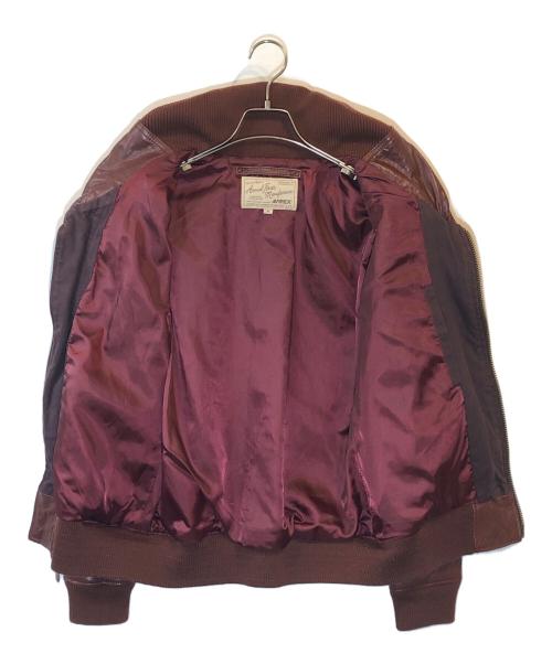 AVIREX（アヴィレックス）AVIREX (アヴィレックス) レザージャケット レッド サイズ:Mの古着・服飾アイテム