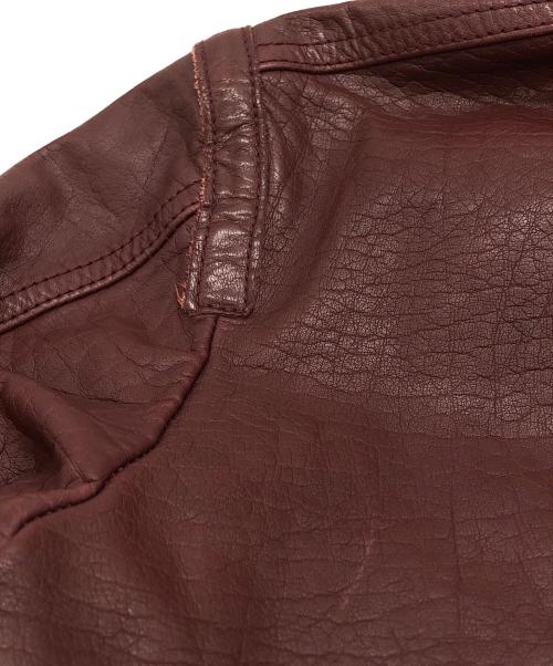 AVIREX（アヴィレックス）AVIREX (アヴィレックス) レザージャケット レッド サイズ:Mの古着・服飾アイテム