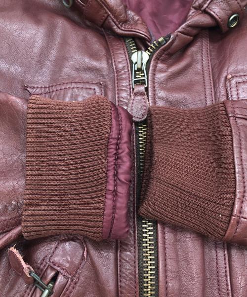 AVIREX（アヴィレックス）AVIREX (アヴィレックス) レザージャケット レッド サイズ:Mの古着・服飾アイテム