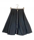 MIU MIUミュウミュウ）の古着「フロントダブルジップバルーンスカート」｜ブラック