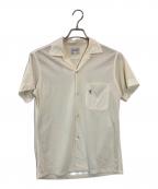 TOWN CRAFTタウンクラフト）の古着「刺繍半袖シャツ」｜ベージュ