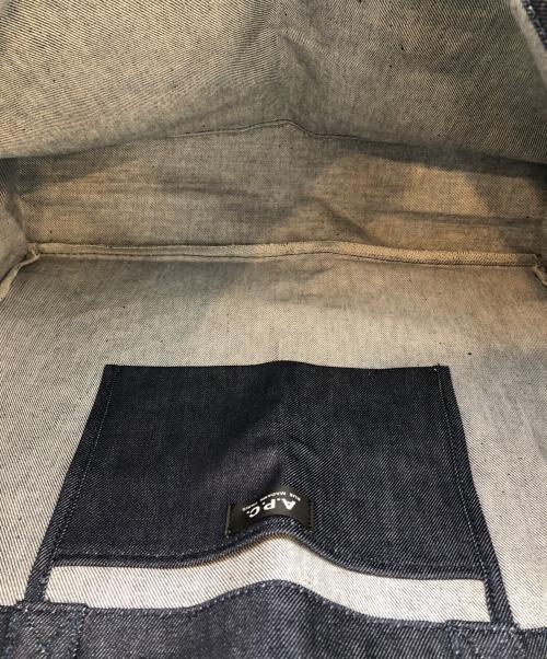 A.P.C.（アーペーセー）A.P.C. (アーペーセー) デニムロゴトートバッグ インディゴの古着・服飾アイテム
