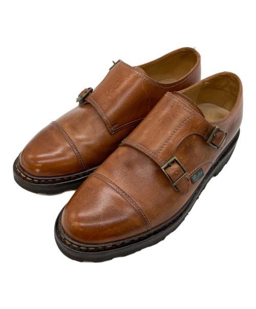 PARABOOT（パラブーツ）PARABOOT (パラブーツ) WILLIAMダブルモンクストラップシューズ ブラウン サイズ:SIZE 7 1/2の古着・服飾アイテム