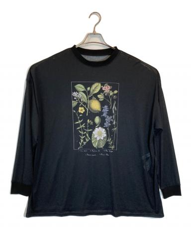 中古・古着通販】AMERI (アメリ) BOTANICAL SHEER LONG TEE ブラック