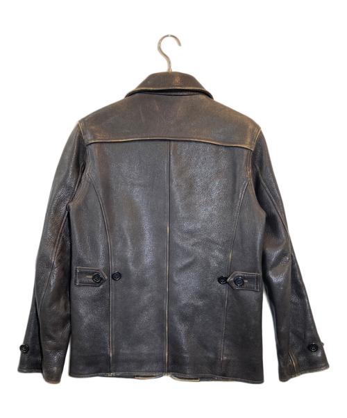 CELT&COBRA（ケルトアンドコブラ）CELT&COBRA (ケルトアンドコブラ) ディアースキンレザーカーコート ブラウン サイズ:Sの古着・服飾アイテム