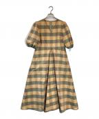 CONVERSE TOKYOコンバーストウキョウ）の古着「ブロックチェックワンピース」｜ベージュ