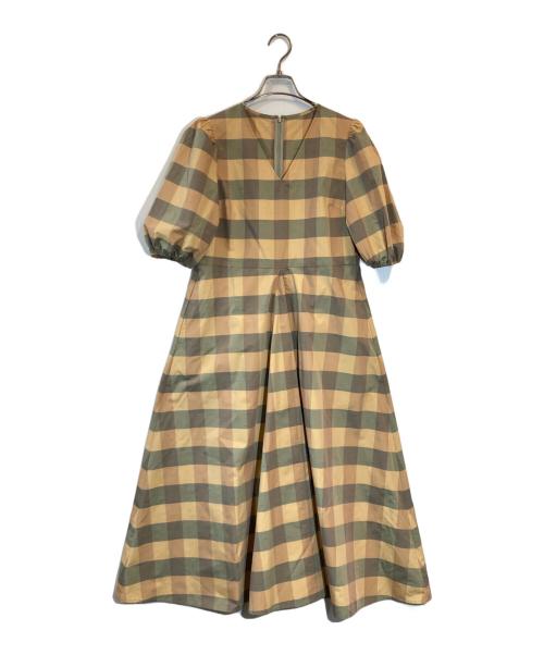 CONVERSE TOKYO（コンバーストウキョウ）CONVERSE TOKYO (コンバーストウキョウ) ブロックチェックワンピース ベージュ サイズ:SIZE Mの古着・服飾アイテム