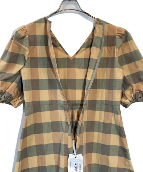 CONVERSE TOKYO（コンバーストウキョウ）CONVERSE TOKYO (コンバーストウキョウ) ブロックチェックワンピース ベージュ サイズ:SIZE Mの古着・服飾アイテム
